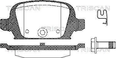Triscan Bremsbelagsatz, Scheibenbremse [Hersteller-Nr. 811024021] für Opel, Vauxhall