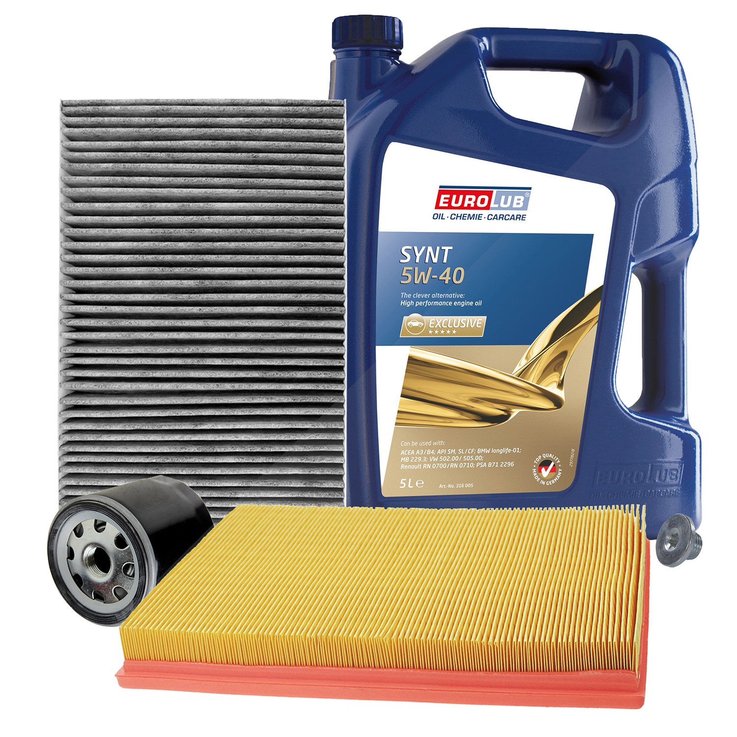 Bestprice Inspektionspaket Filtersatz SET A + 5l ÖL [Hersteller-Nr. 10493594] für Opel