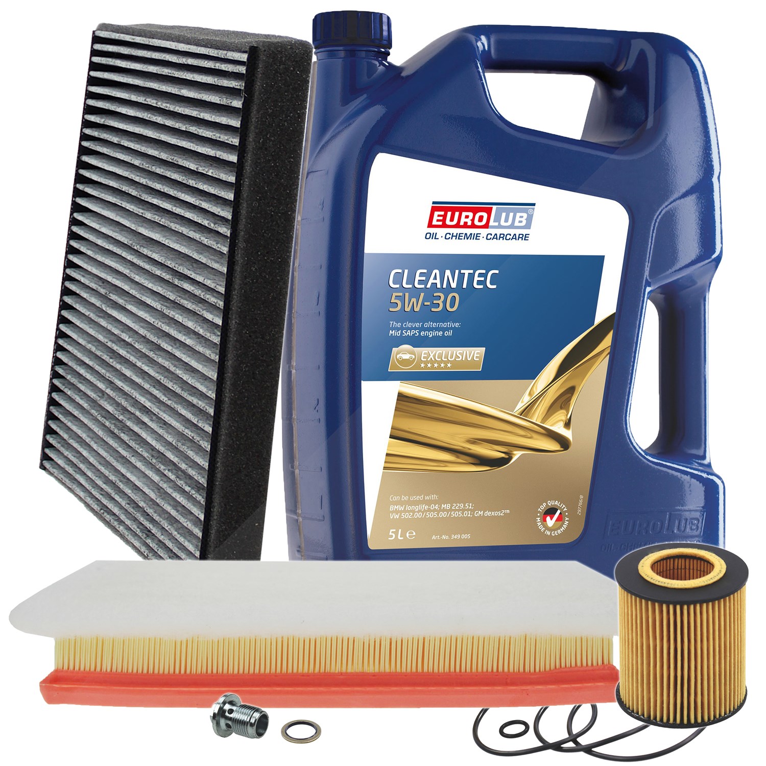 Bestprice Inspektionspaket Filtersatz SET A + 5l ÖL [Hersteller-Nr. 10493620] für Opel