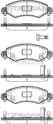Triscan Bremsbelagsatz, Scheibenbremse [Hersteller-Nr. 811024017] für Vauxhall, Suzuki, Opel
