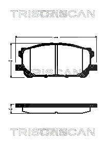 Triscan Bremsbelagsatz, Scheibenbremse [Hersteller-Nr. 811013074] für Toyota, Lexus