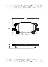Triscan Bremsbelagsatz, Scheibenbremse [Hersteller-Nr. 811013075] für Lexus, Toyota