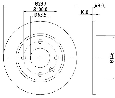 Hella Bremsscheibe [Hersteller-Nr. 8DD355102-211] für Ford