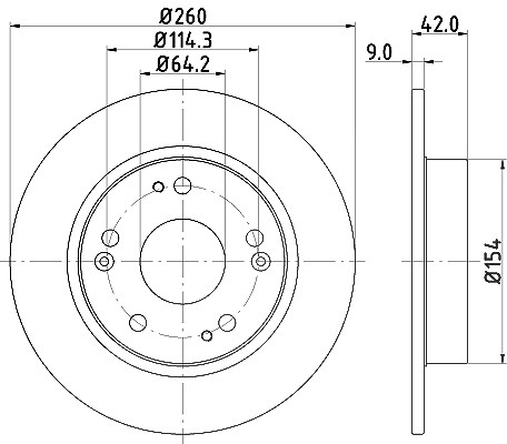 Hella Bremsscheibe [Hersteller-Nr. 8DD355118-991] für Honda