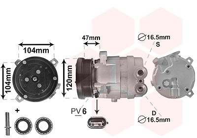Van Wezel Kompressor, Klimaanlage [Hersteller-Nr. 0800K054] für Chevrolet
