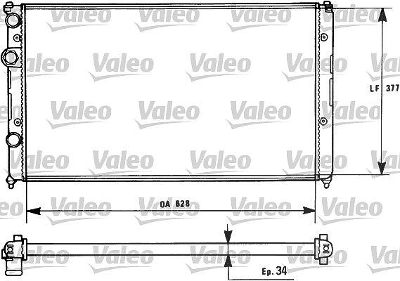 Valeo Kühler, Motorkühlung [Hersteller-Nr. 731267] für VW, Seat