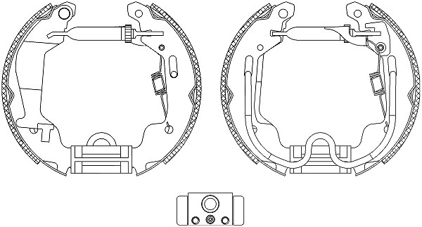 Hella Bremsbackensatz [Hersteller-Nr. 8DB355004-781] für Opel, Vauxhall