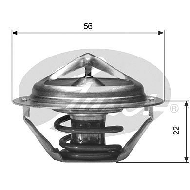 Gates Thermostat, Kühlmittel [Hersteller-Nr. TH06182G1] für Talbot, Fiat