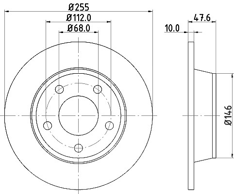Hella Bremsscheibe [Hersteller-Nr. 8DD355109-091] für Audi