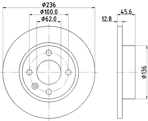 Hella Bremsscheibe [Hersteller-Nr. 8DD355105-871] für VW, Skoda