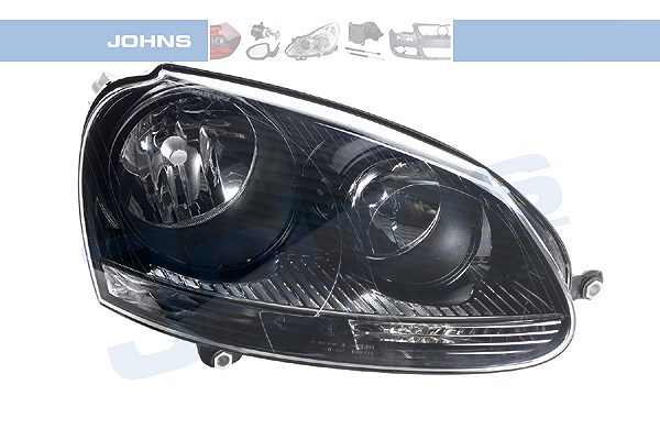 Johns Scheinwerfer H7/H7 chrom/schwarz, mit Stellmotor [Hersteller-Nr. 954110-9] für VW