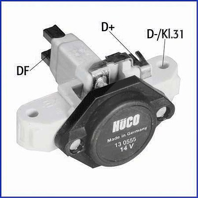 Hüco Generatorregler [Hersteller-Nr. 130555] für Vauxhall, Toyota, Citroën, Nissan, Lancia, Jaguar, Mercedes-Benz, Peugeot, Daewoo, Opel, Fiat, Ssangy