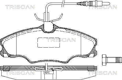 Triscan Bremsbelagsatz, Scheibenbremse [Hersteller-Nr. 811028002] für Peugeot