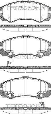 Triscan Bremsbelagsatz, Scheibenbremse [Hersteller-Nr. 811024016] für Vauxhall, Opel