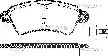 Triscan Bremsbelagsatz, Scheibenbremse [Hersteller-Nr. 811028015] für Citroën, Peugeot