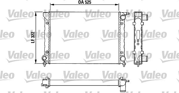 Valeo Kühler, Motorkühlung [Hersteller-Nr. 883727] für VW, Seat, Audi
