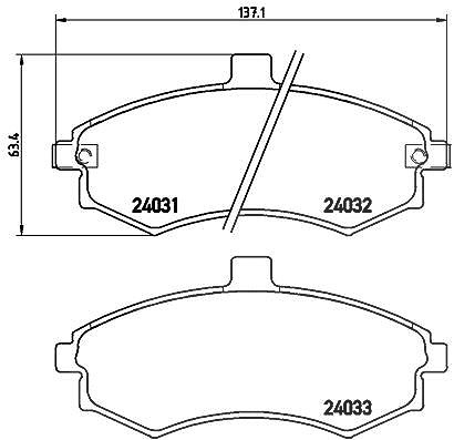 Brembo Bremsbelagsatz, Scheibenbremse [Hersteller-Nr. P30020] für Kia, Hyundai