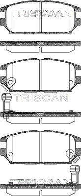 Triscan Bremsbelagsatz, Scheibenbremse [Hersteller-Nr. 811042014] für Mitsubishi