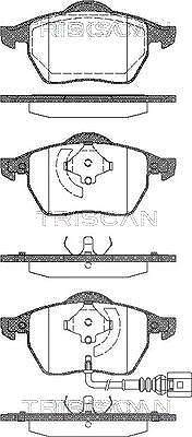 Triscan Bremsbeläge vorn (Satz) [Hersteller-Nr. 811029040] für Audi, VW, Skoda, Seat
