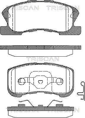 Triscan Bremsbelagsatz, Scheibenbremse [Hersteller-Nr. 811041002] für Perodua, Daihatsu