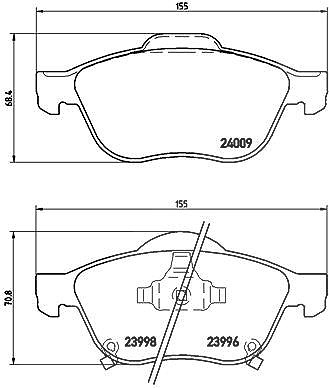 Brembo Bremsbelagsatz, Scheibenbremse [Hersteller-Nr. P83043] für Toyota