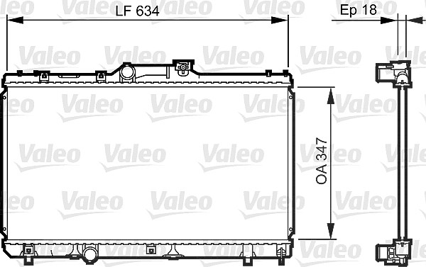 Valeo Kühler, Motorkühlung [Hersteller-Nr. 731441] für Toyota