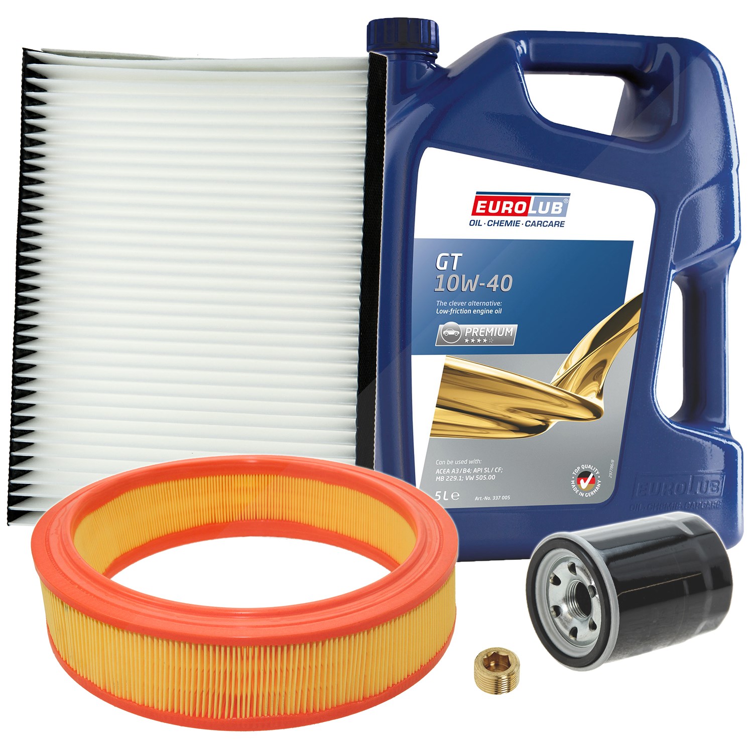 Bestprice Inspektionspaket Filtersatz SET A + 5l ÖL [Hersteller-Nr. 10493628] für Fiat