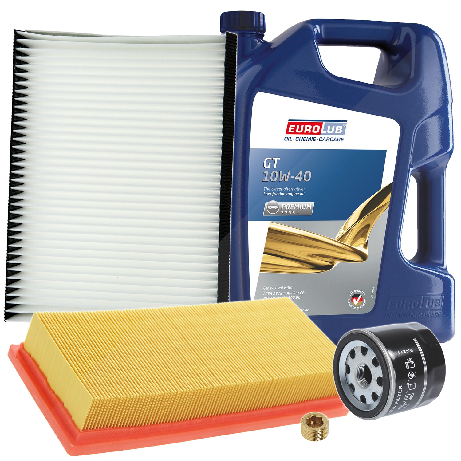 Bestprice Inspektionspaket Filtersatz SET A + 5l ÖL [Hersteller-Nr. 10493631] für Fiat