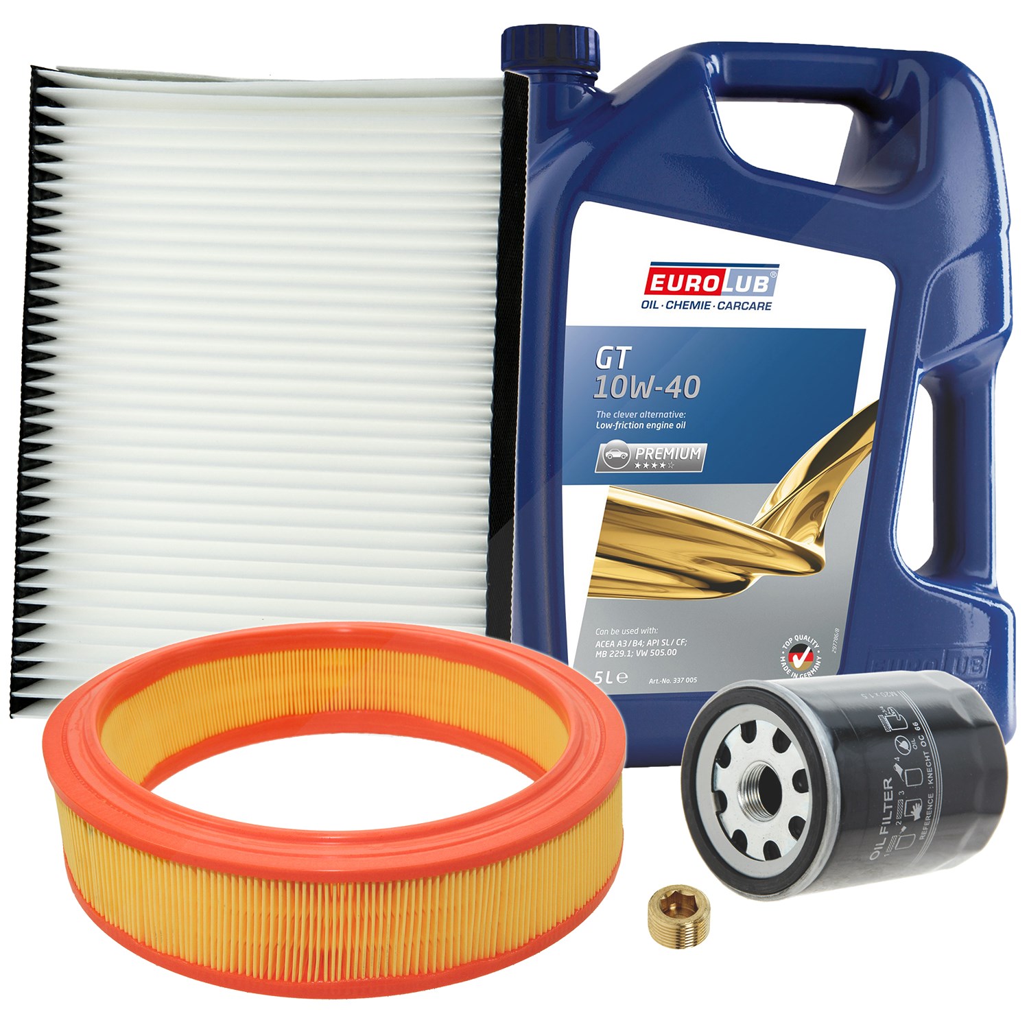 Bestprice Inspektionspaket Filtersatz SET A + 5l ÖL [Hersteller-Nr. 10493632] für Fiat