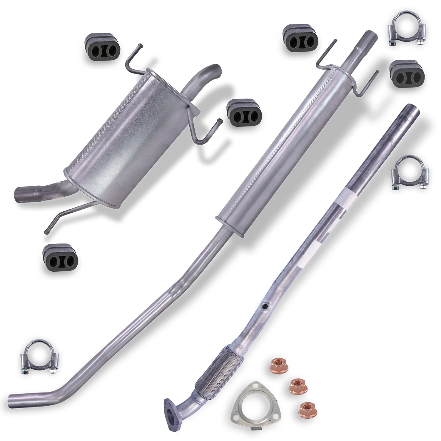 Imasaf Schalldämpfer Set + Montagematerial [Hersteller-Nr. 40208325] für Opel