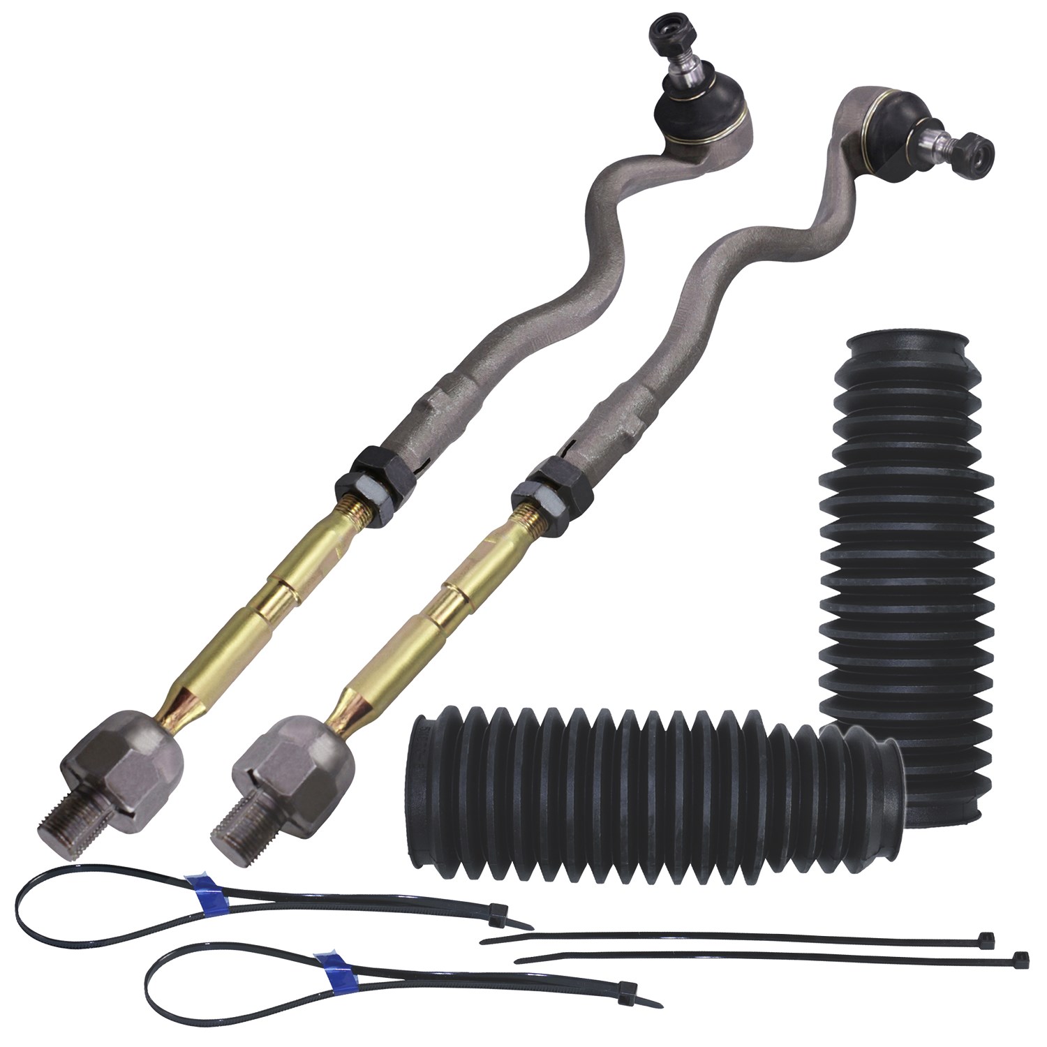 Bestprice 2x Spurstange kpl.+ 2x Lenkmanschette [Hersteller-Nr. 40208310] für BMW