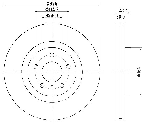 Hella Bremsscheibe [Hersteller-Nr. 8DD355120-271] für Nissan, Infiniti