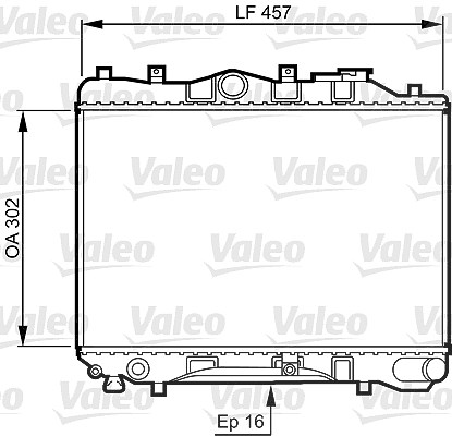 Valeo Kühler, Motorkühlung [Hersteller-Nr. 730436] für Mazda
