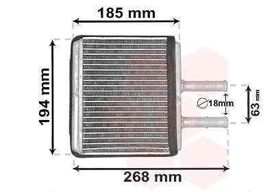 Van Wezel Wärmetauscher, Innenraumheizung [Hersteller-Nr. 08006042] für Chevrolet