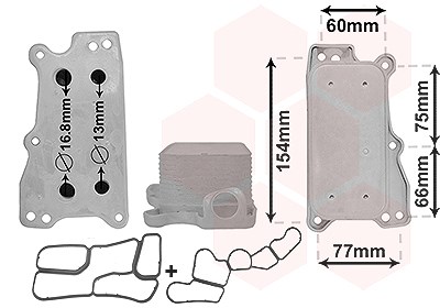 Van Wezel Ölkühler, Motoröl [Hersteller-Nr. 30003687] für Mercedes-Benz