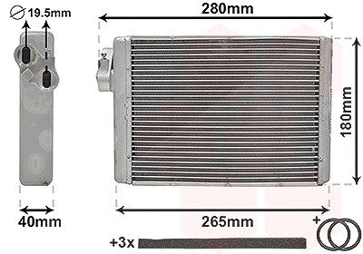 Van Wezel Wärmetauscher, Innenraumheizung [Hersteller-Nr. 03006408] für Audi