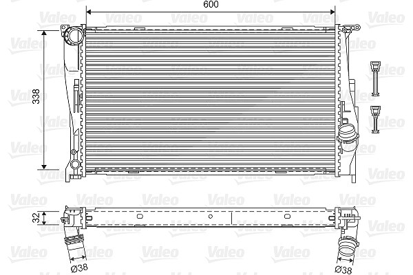 Valeo Kühler, Motorkühlung [Hersteller-Nr. 701601] für BMW