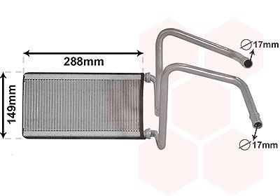 Van Wezel Wärmetauscher, Innenraumheizung [Hersteller-Nr. 53006714] für Toyota