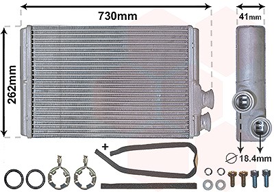 Van Wezel Wärmetauscher, Innenraumheizung [Hersteller-Nr. 09006305] für Citroën