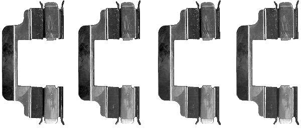 Hella Zubehörsatz, Scheibenbremsbelag [Hersteller-Nr. 8DZ355202-701] für Peugeot, Mercedes-Benz, Lancia, VW, Seat, Skoda