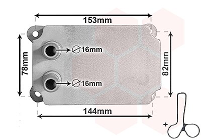 Van Wezel Ölkühler, Motoröl [Hersteller-Nr. 18013707] für Ford