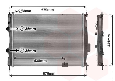 Van Wezel Kühler, Motorkühlung [Hersteller-Nr. 13002414] für Nissan