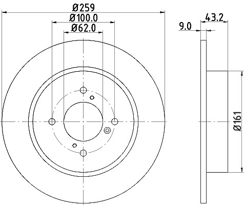 Hella Bremsscheibe [Hersteller-Nr. 8DD355117-301] für Suzuki