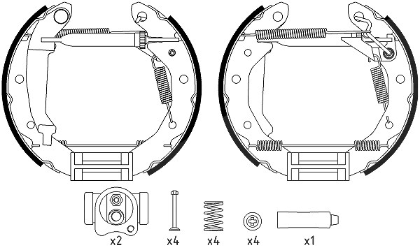 Hella Bremsbackensatz [Hersteller-Nr. 8DB355022-661] für Chevrolet, Daewoo