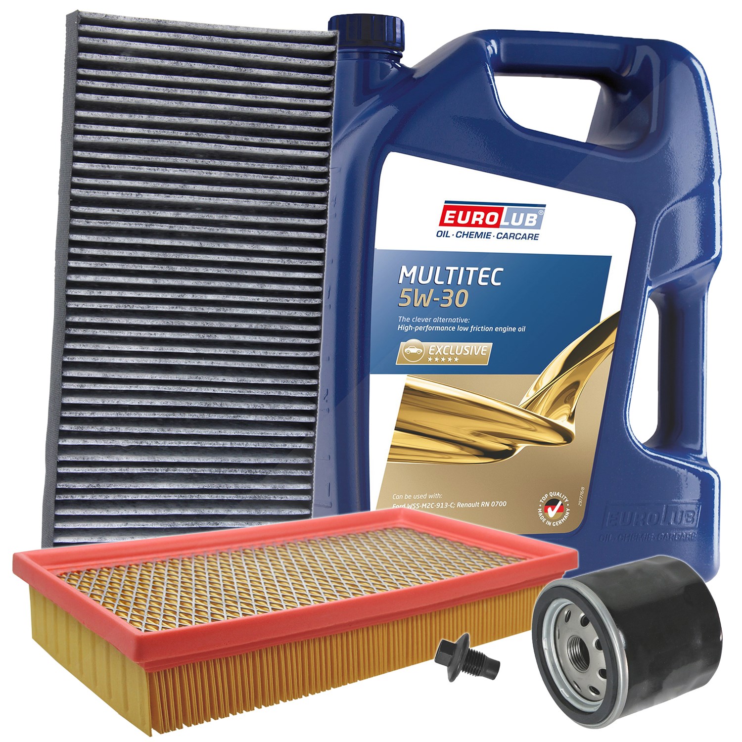Bestprice Inspektionspaket Filtersatz SET A + 5l ÖL [Hersteller-Nr. 10493645] für Ford