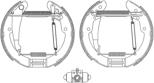 Hella Bremsbackensatz [Hersteller-Nr. 8DB355004-721] für VW, Seat
