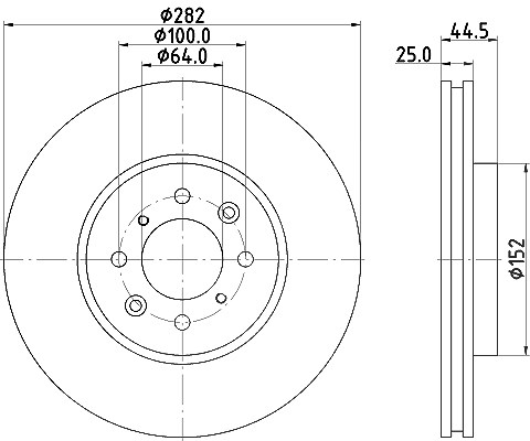 Hella Bremsscheibe [Hersteller-Nr. 8DD355114-921] für Mg