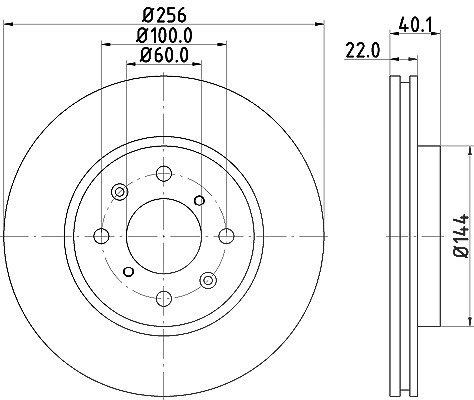 Hella Bremsscheibe [Hersteller-Nr. 8DD355117-371] für Suzuki