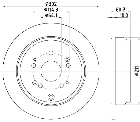 Hella Bremsscheibe [Hersteller-Nr. 8DD355119-221] für Honda
