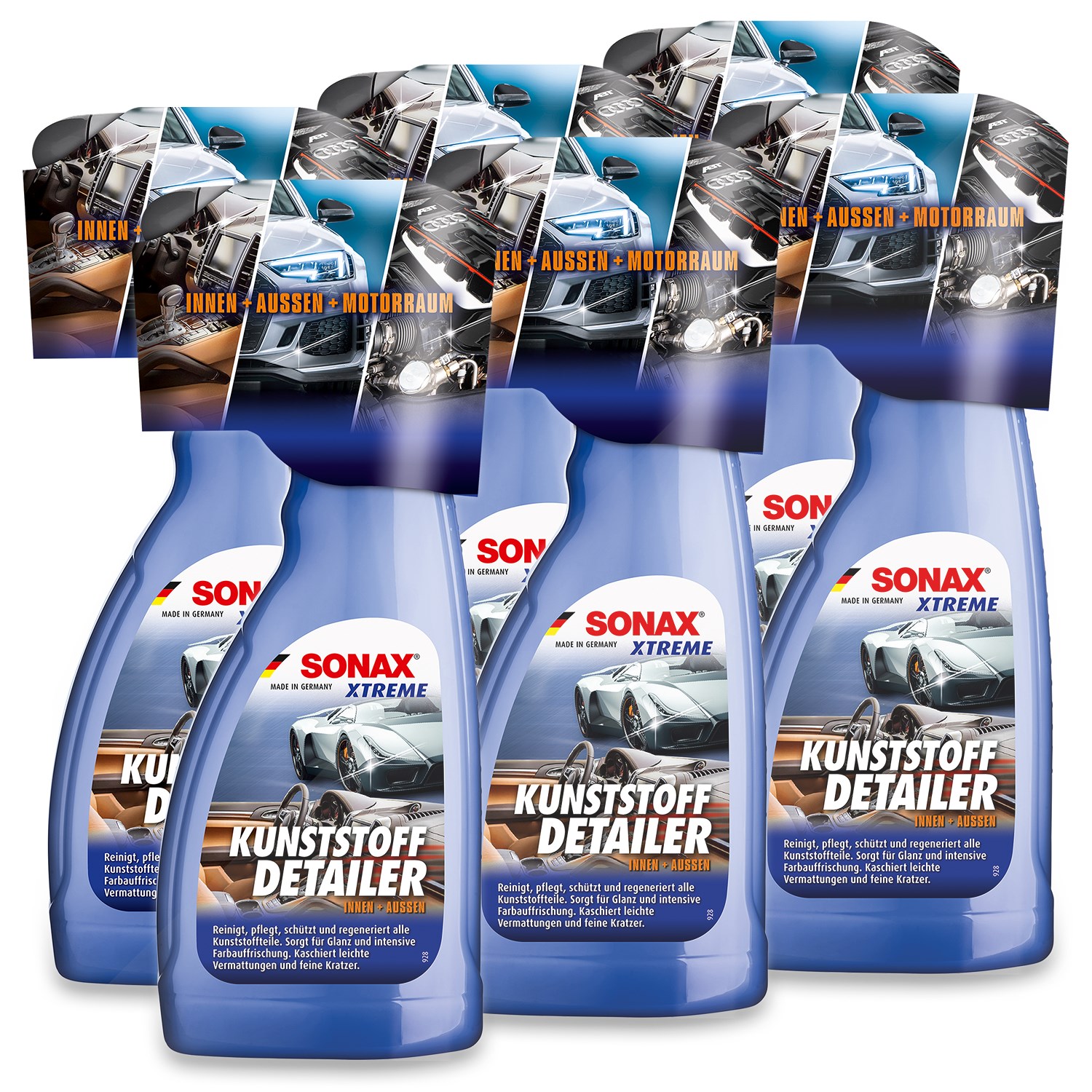 Sonax 6x 500 ml XTREME Kunststoff Detailer Innen + Außen [Hersteller-Nr. 02552410]